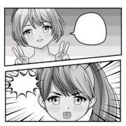 Anime monochrome deux filles