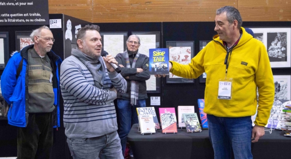 Remise prix SoBD 2022 - Mickael Gereaume - Renaud Chavane - Sylvain Insergueix - Manuel Hirtz - Photo : Susy Lagrange